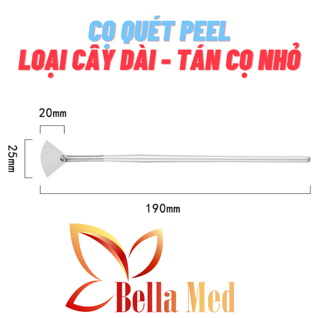 Cọ nhựa peel mặt, peel body 15cm-cọ tán xòe lớn và cọ dài 19cm mỏng nhỏ  chuyên dụng cho spa