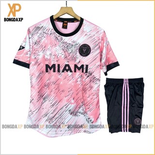 Áo Đá Bóng Miami Hồng, Đồ Đá Banh Vải Mè Cao Cấp