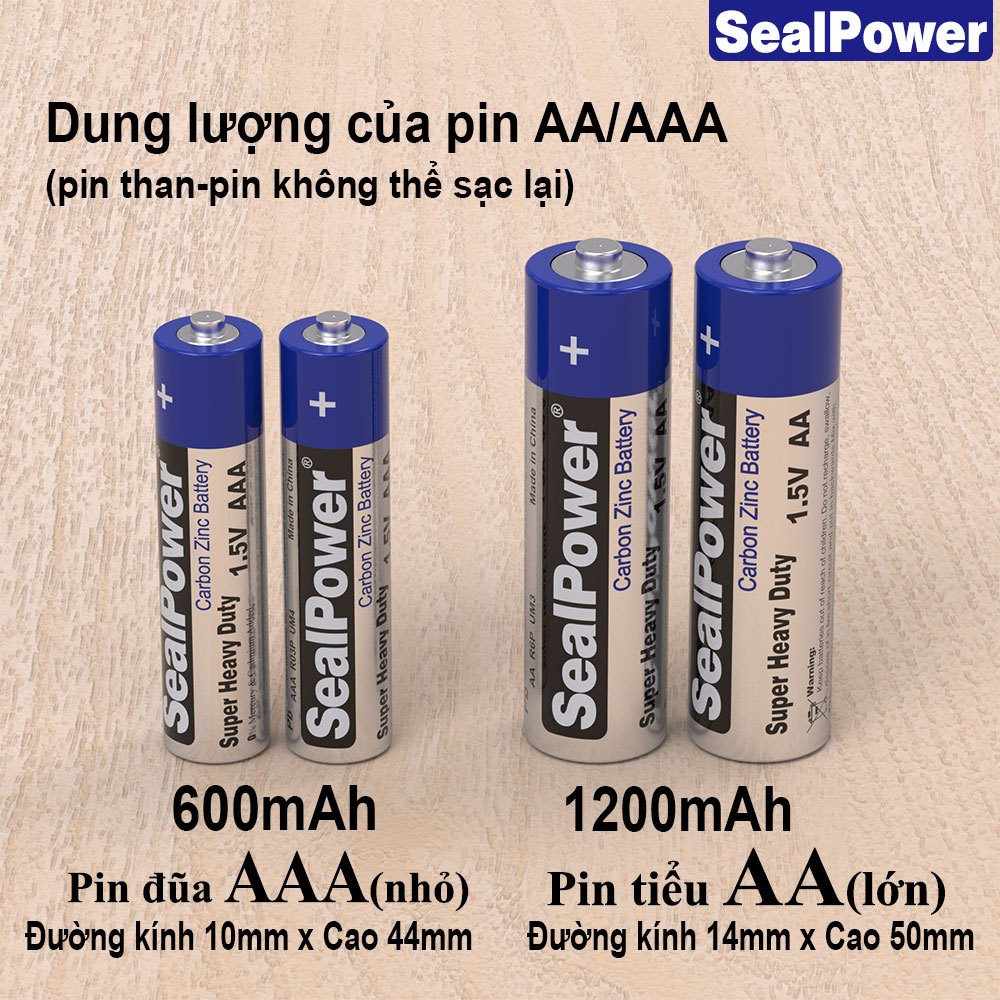 Hộp 40 viên pin AA maxell R6P,pin tiểu hàng chính hãng,Hộp 60 viên,pin AA SealPower,R6P pin tiểu hàng chính hãng