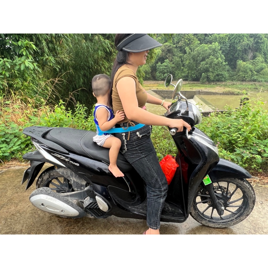 ĐAI XE MÁY PHẢN QUANG AN TOÀN CHO BÉ, ĐAI ĐỊU ĐI XE MÁY CHO BÉ 1-12 TUỔI H04N