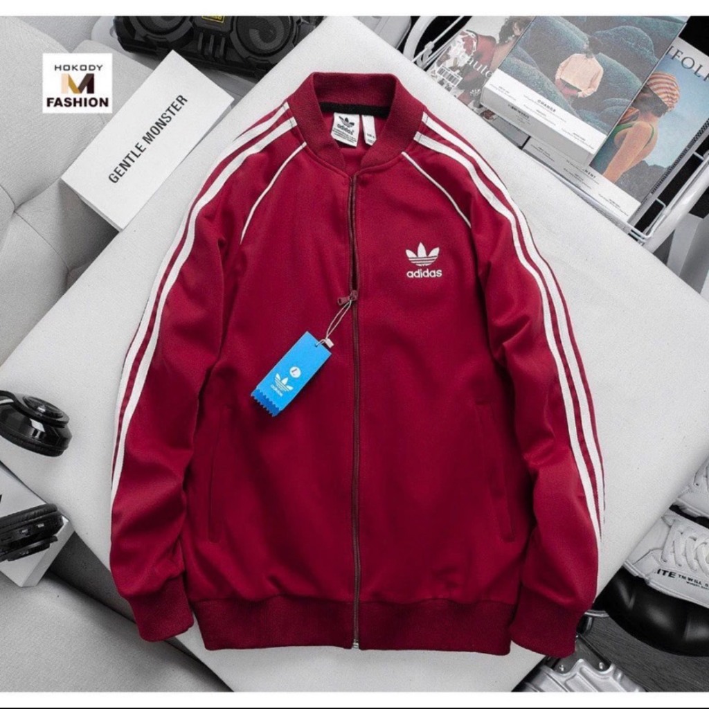 Áo Khoác Adidas - Áo Khoác 3 Sọc Logo Thêu Chất Umi Hàn Cao Cấp Phong Cách Boy Phố Hottrend 2023