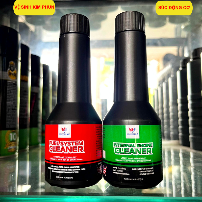 Combo Maxlube Súc Béc Xăng, Vệ Sinh Buồng + Súc Động Cơ Maxlube 60ml Made in USA