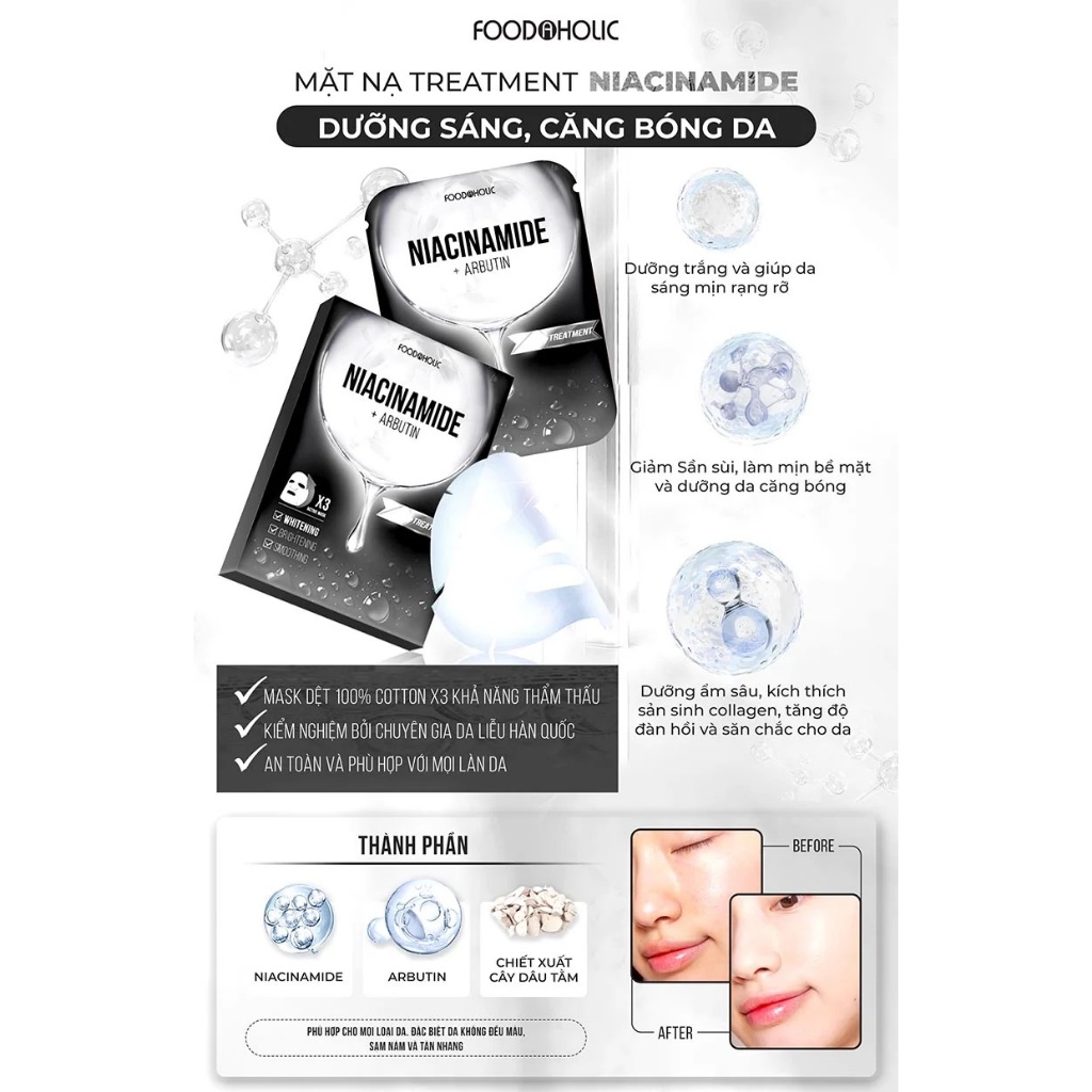 Mặt Nạ Foodaholic Premium Chăm Sóc Da Chuyên Sâu