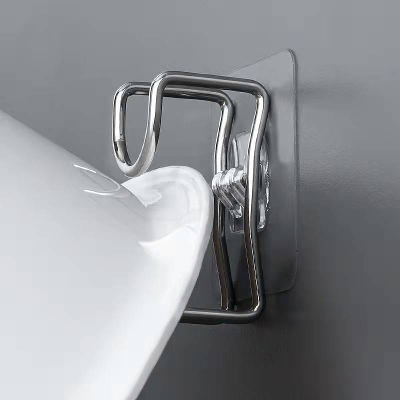 Móc treo chậu nhà tắm dán tường inox chịu lực, móc treo khăn, quần áo, đồ dùng nhà bếp tiện lợi