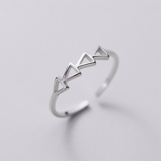 Nhẫn bạc Triangle Nhẫn bạc Tiệm bạc 21Centimeters
