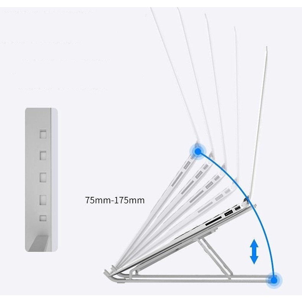 Giá đỡ laptop Prami kiêm đế tản nhiệt có thể gấp gọn, điều chỉnh độ cao