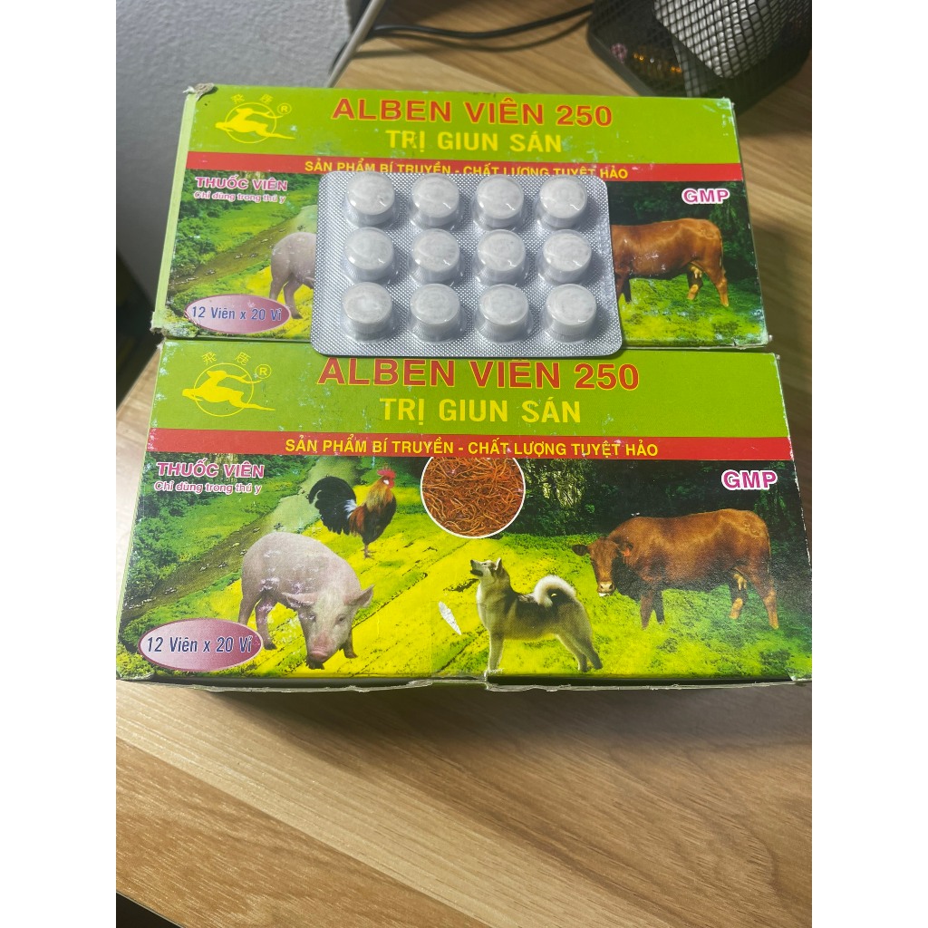 TẨY GIUN ALBEN VIÊN dùng cho động vật