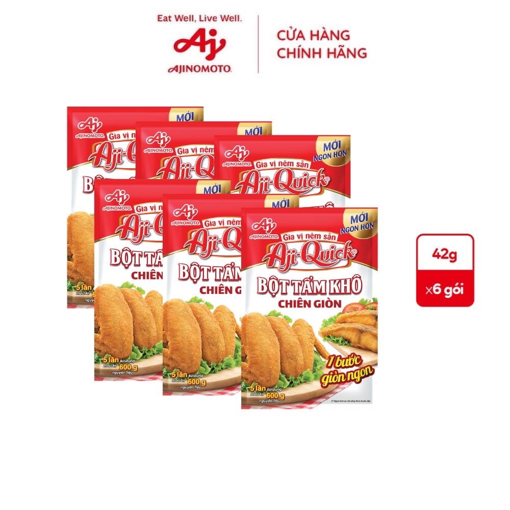 ￼BỘT TẨM KHÔ CHIÊN GIÒN AJI-QUICK 42gam