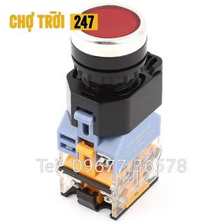 Nút nhấn nhả, nhấn giữ màu xanh, đỏ, vàng không đèn và có đèn phi 22 cml la39-11, cml la38-11t, cml la39-11d
