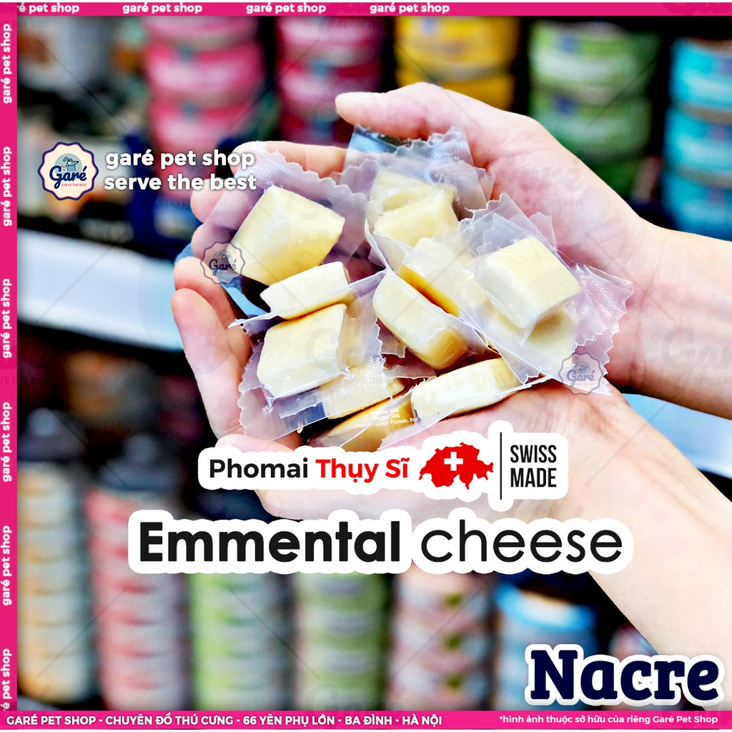 LỐC 12 Phomai Emmental Cheese dành cho Chó và Mèo mang đậm hương vị Thụy Sĩ pho mai Garé Pet Shop MEGAPACK