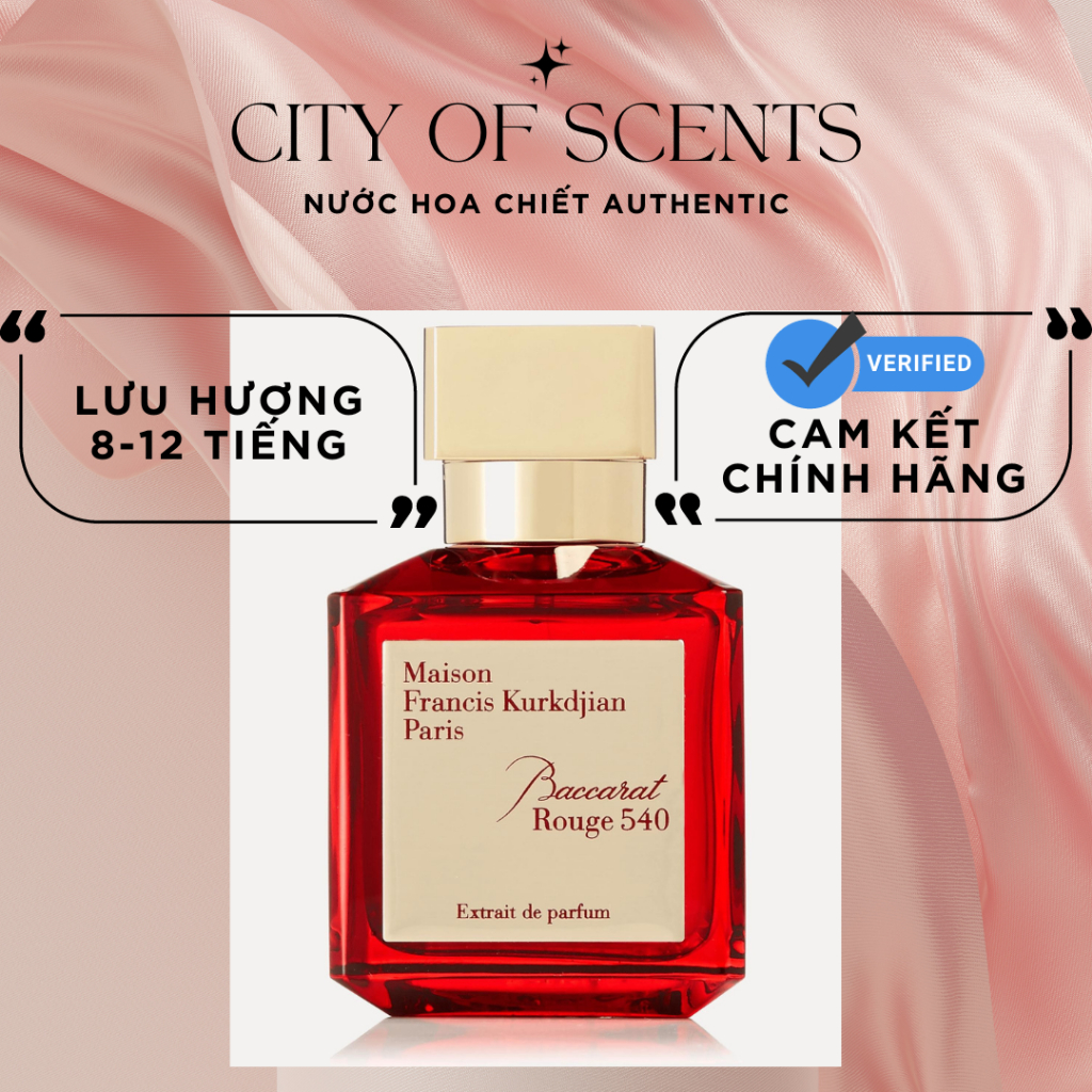 nước hoa chiết MFK Baccarat rouge 540 edp mẫu thử 10ml nước hoa unisex cao cấp hương hoa cỏ ngọt ngà