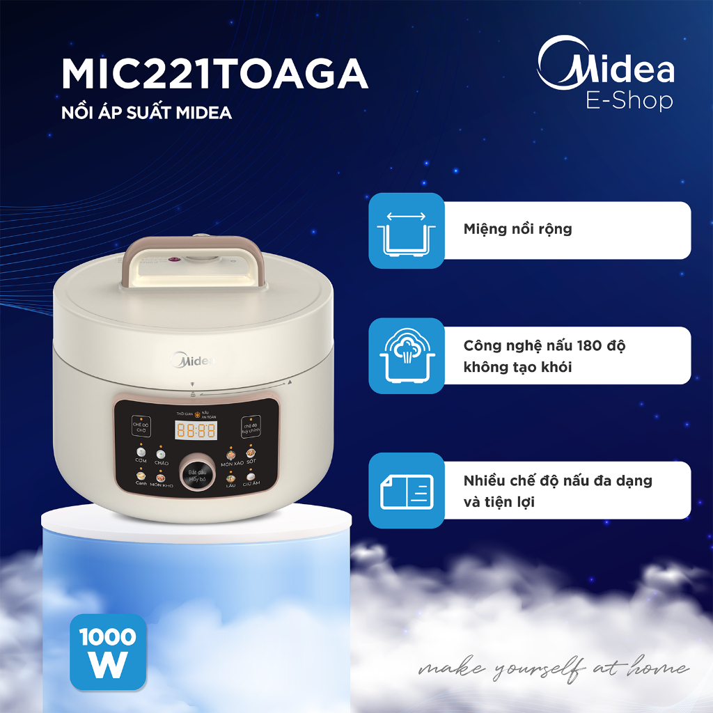Nồi áp suất đa năng Midea MPC40110APA , dung tích 4L, công suất 1000W