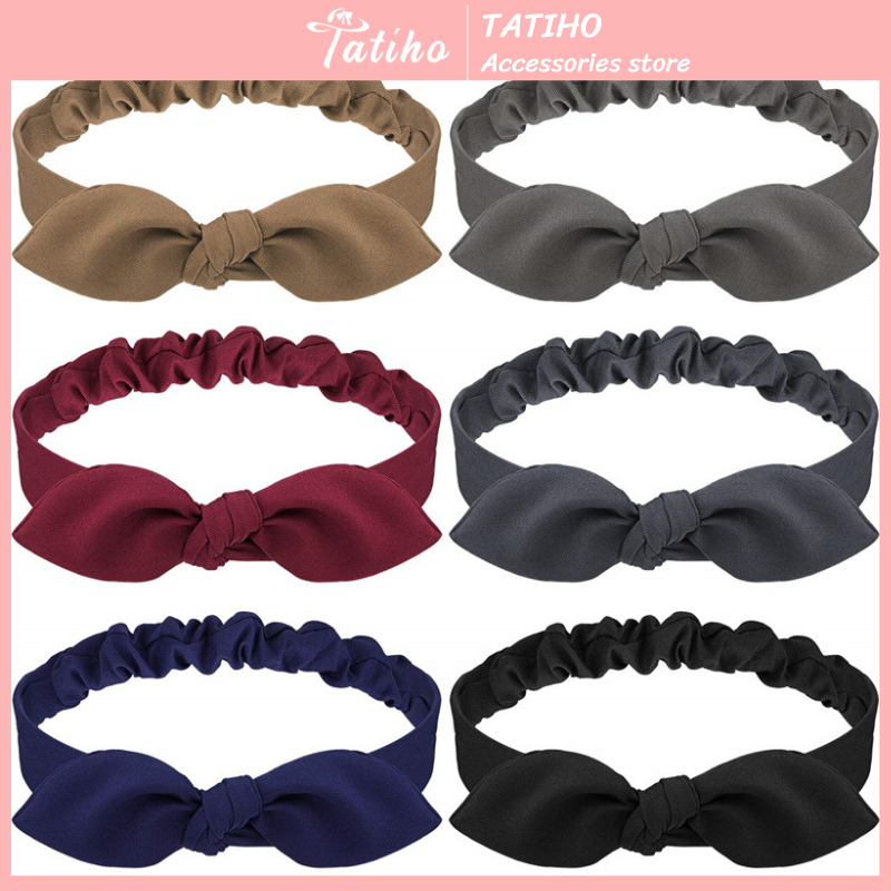 Băng đô cài tóc Turban co dãn thắt nơ đáng yêu cho nữ, Băng đô bờm tóc vải nhiều màu đẹp phong cách Hàn Quốc - Mã BD015