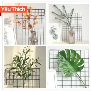 Khung lưới sắt trang trí treo tường, tấm lưới sắt ô vuông decor treo đồ sơn tĩnh điện không gỉ