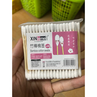 Tăm bông cán gỗ tiệt trùng gói 100 chiếc nặn mụn dùng trong spa thẫm mỹ viện