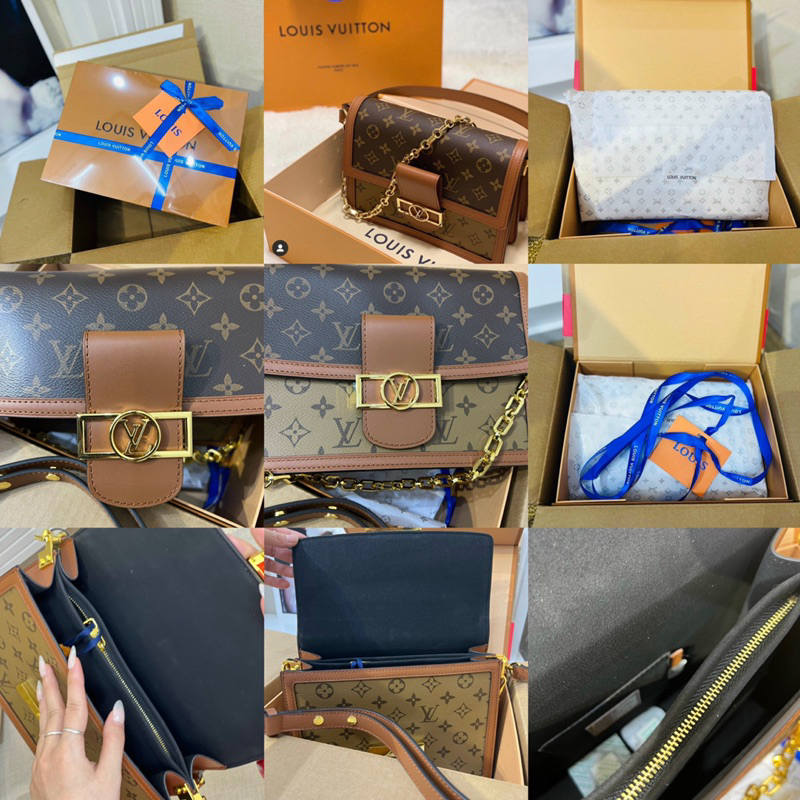 Túi L v dauphine size 20/25cm fullbox