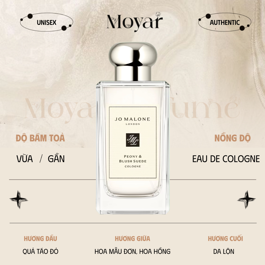 2ml | 5ml Jo Malone London Peony & Blush Suede Cologne | Nước hoa unisex