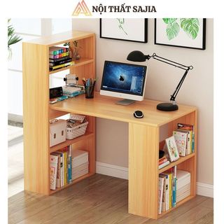 Bàn làm việc cỡ lớn kèm kệ sách SAJIA chống nước giúp lưu trữ vật dụng thông minh - A04