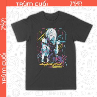 Áo thun Lucy - Cyberpunk Edgerunner, Trùm Cuối Anime Game, Unisex Cotton 100% 2 màu nam nữ 0358