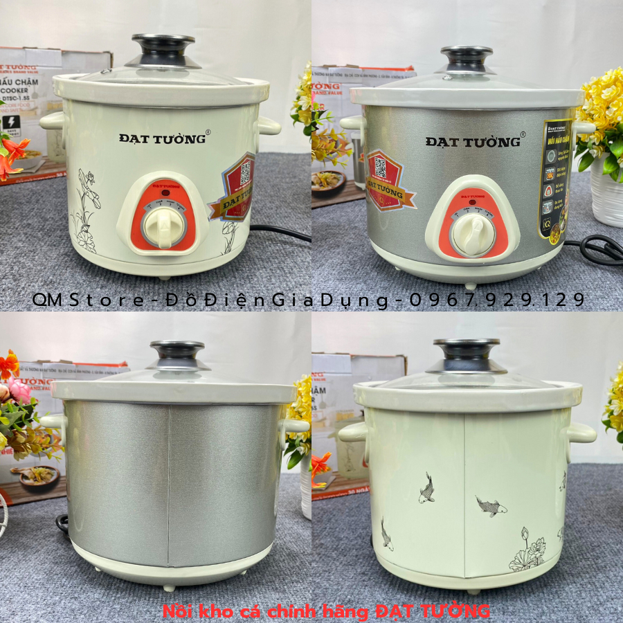 Nồi Kho Cá Thịt Đạt Tường Chính Hãng 2 Kích Cỡ , Nồi Nấu Chậm Đạt Tường Đa Năng Kho Cá Kho Thịt Nấu Cháo QM Store