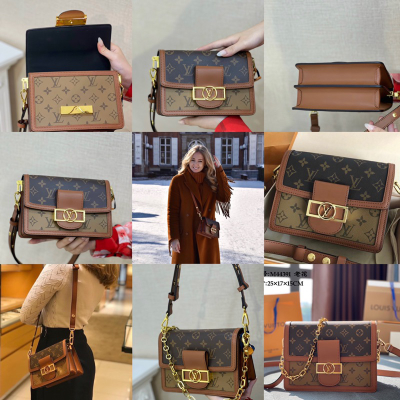 Túi L v dauphine size 20/25cm fullbox