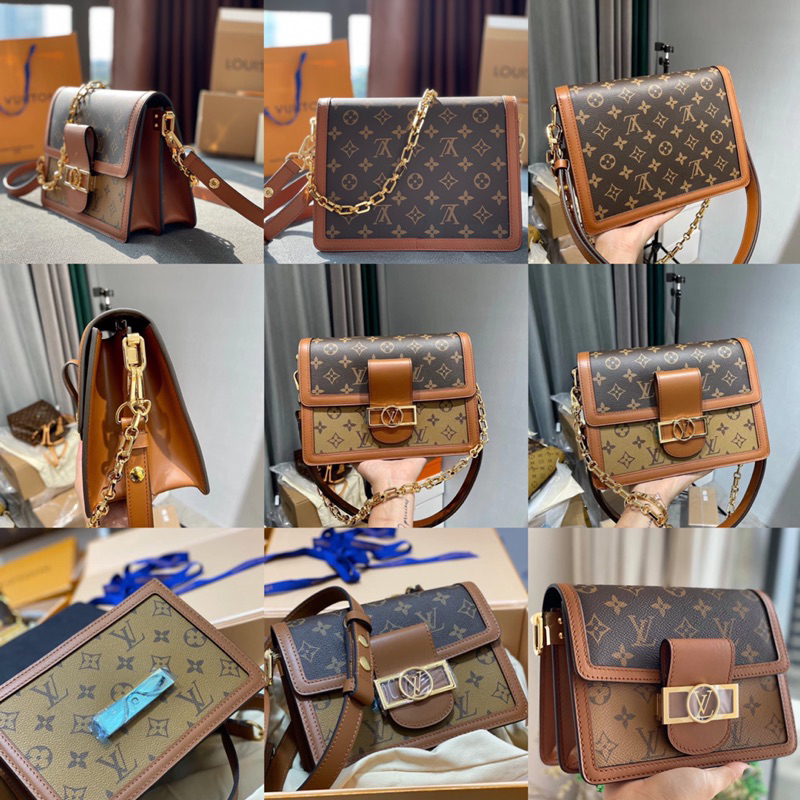 Túi L v dauphine size 20/25cm fullbox