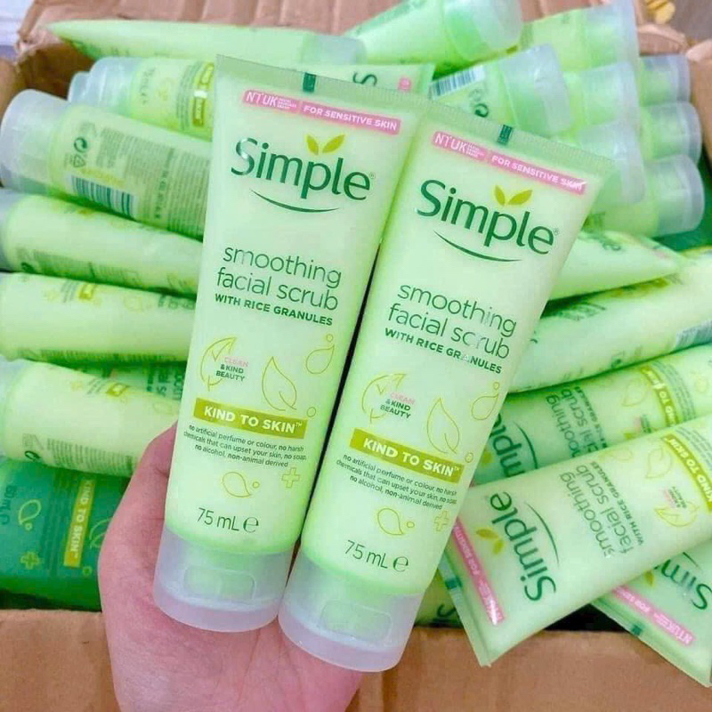 Tẩy da chết Simple Kind to Skin Smoothing Facial Scrub 75ml