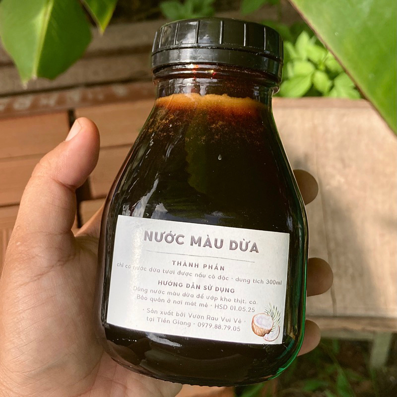Nước Màu Dừa - Vườn Rau Vui Vẻ (100ml & 300ml) nguyên chất kho thịt, cá thơm ngon - Nước Hàng Dừa