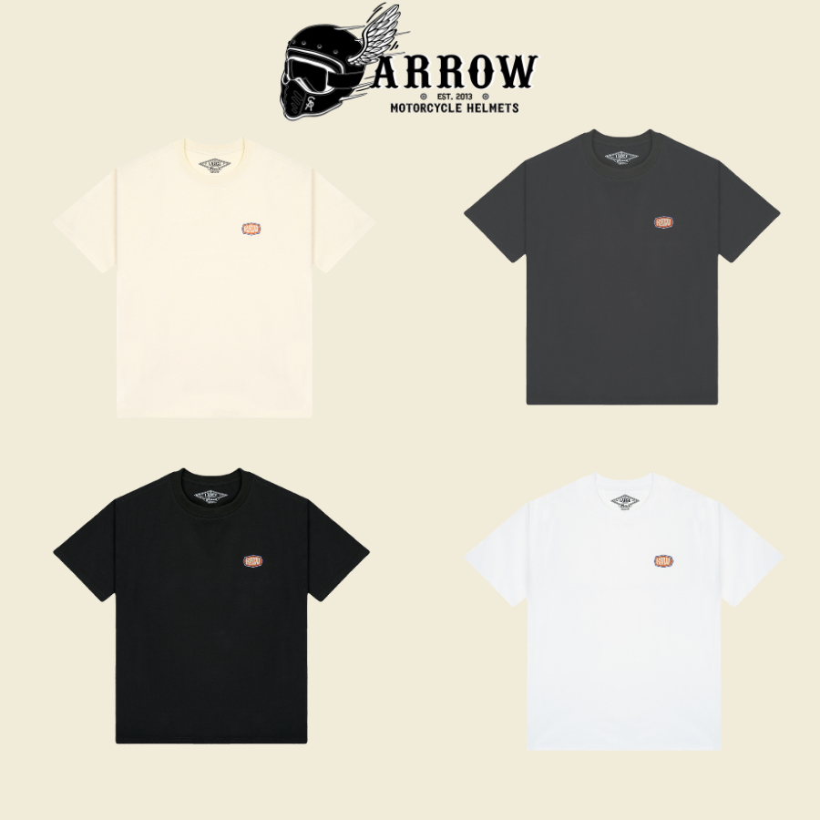 Áo thun Raw basic thêu vải thun cotton thoáng mát 4 chiều ArrowShop