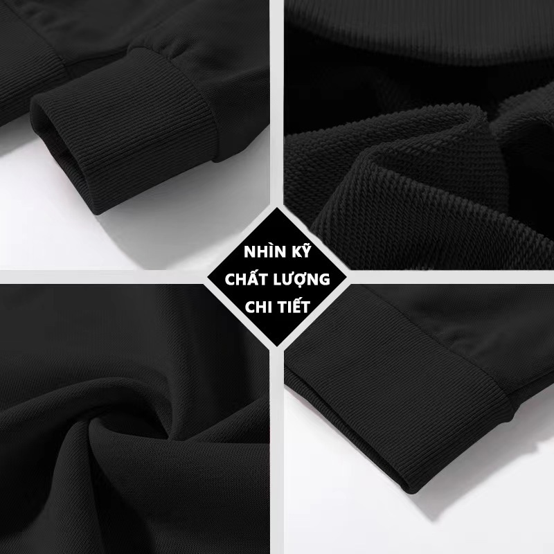 Áo khoác nỉ có mũ Đen nữ thời trang CLOT Hoodie unisex Y0523 bigsize vintage ngầu in hinh