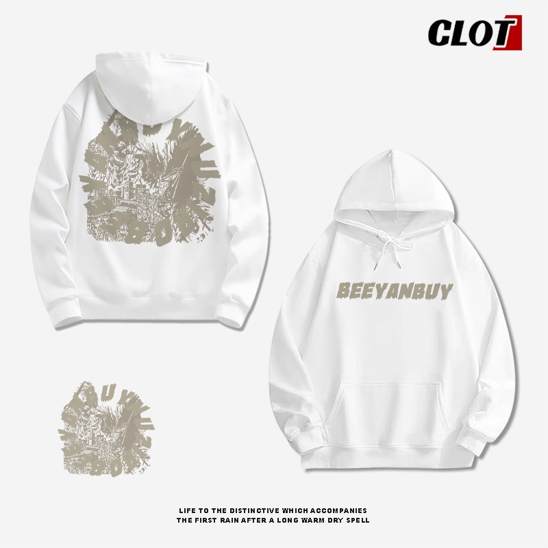 Áo khoác nỉ có mũ Đen nữ thời trang CLOT Hoodie unisex Y0523 bigsize vintage ngầu in hinh