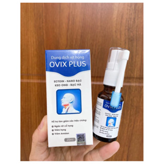 Xịt họng OVIX PLUS hỗ trợ giảm viêm họng, viêm amidal, đau rát họng