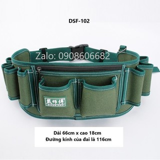 Đai đựng đồ nghề đeo hông dsf-102 may bố canvas rất dầy