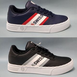 [ Chính hãng ] Giày KSWISS  đen đế trắng logo đỏ cho nam