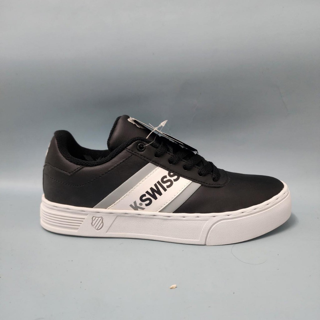Giày KSWISS  đen đế trắng logo đỏ cho nam