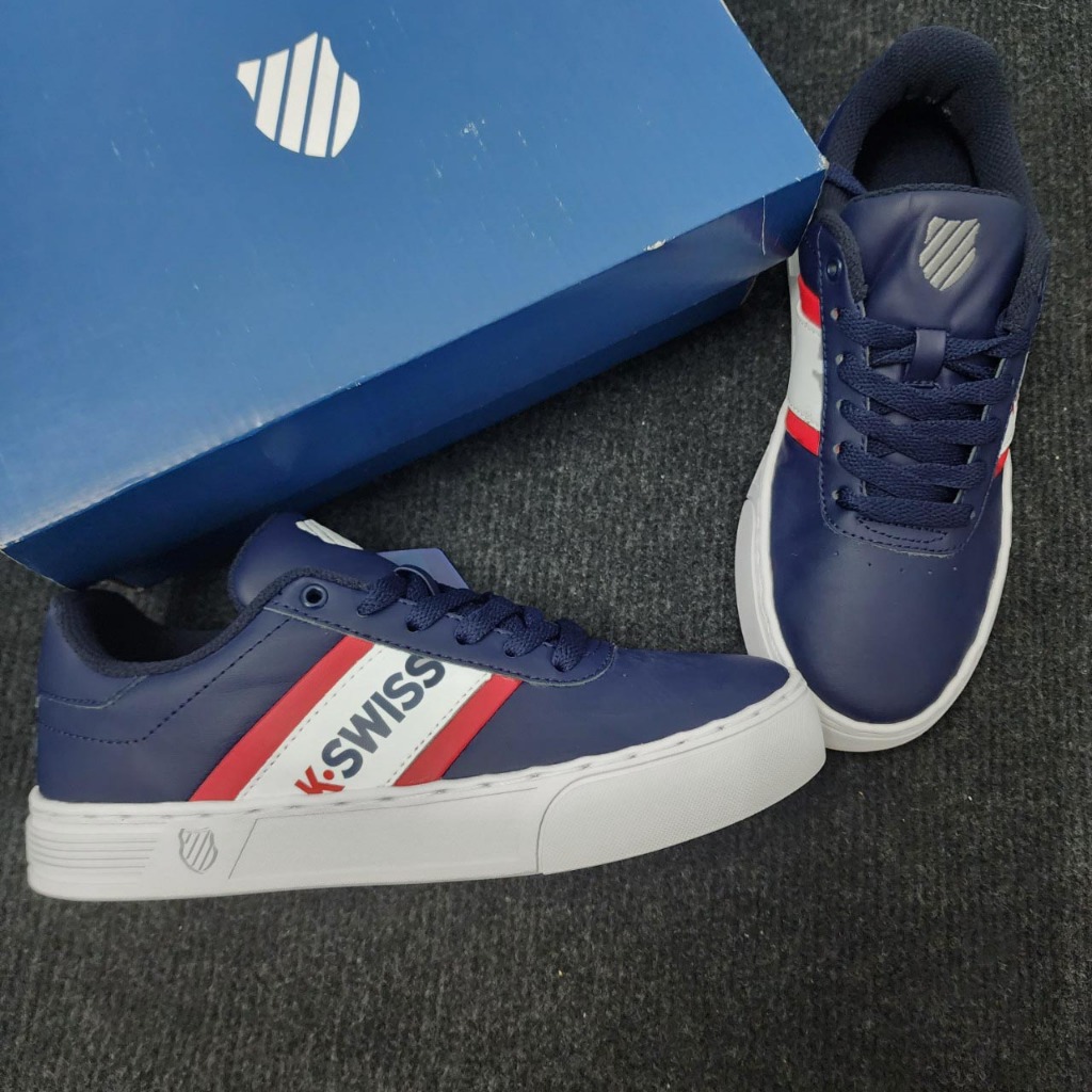 Giày KSWISS  đen đế trắng logo đỏ cho nam