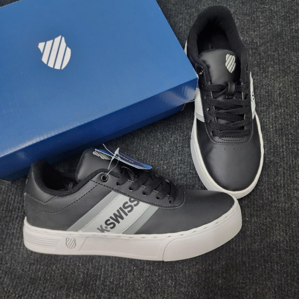 Giày KSWISS  đen đế trắng logo đỏ cho nam