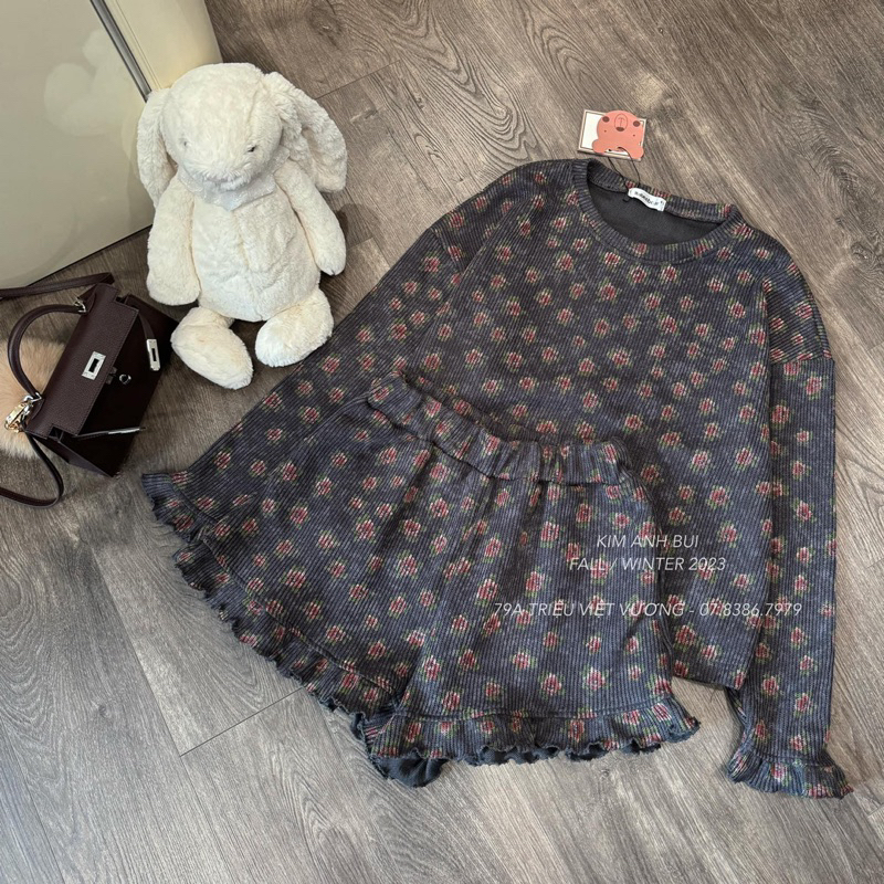 Set Len Tăm Hoa Nhí Full 3 Màu Hàng QC