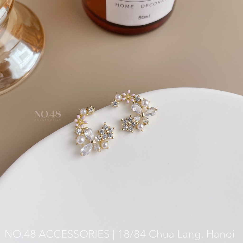 Khuyên tai hoa vòng cung mã 3284