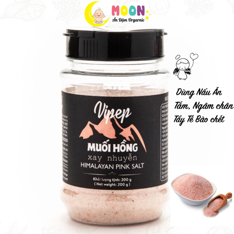 Muối hồng Himalaya dùng nấu ăn gia đình và chế biến ăn dặm cho bé