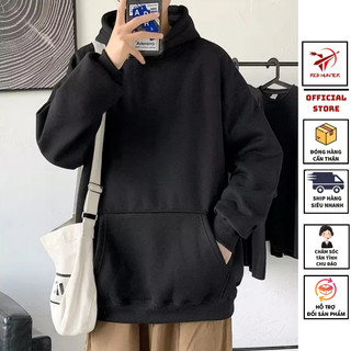 Áo Hoodie nam nữ RED HUNTER basic có mũ trùm chất vải nỉ bông cao cấp form rộng unisex mềm mại siêu nhẹ cao cấp