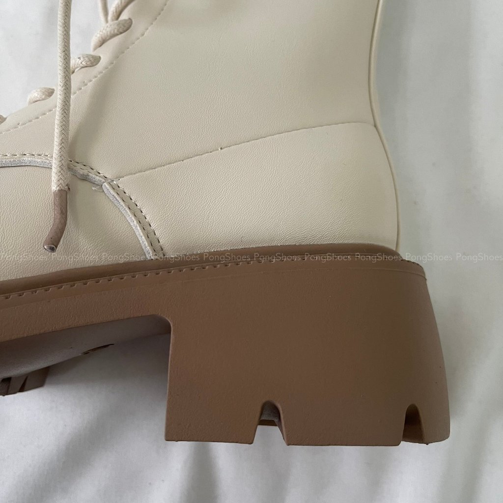 Giày Boot Pong Shoes Đế Cao Mũi Tròn- Full Box- Mã 1632