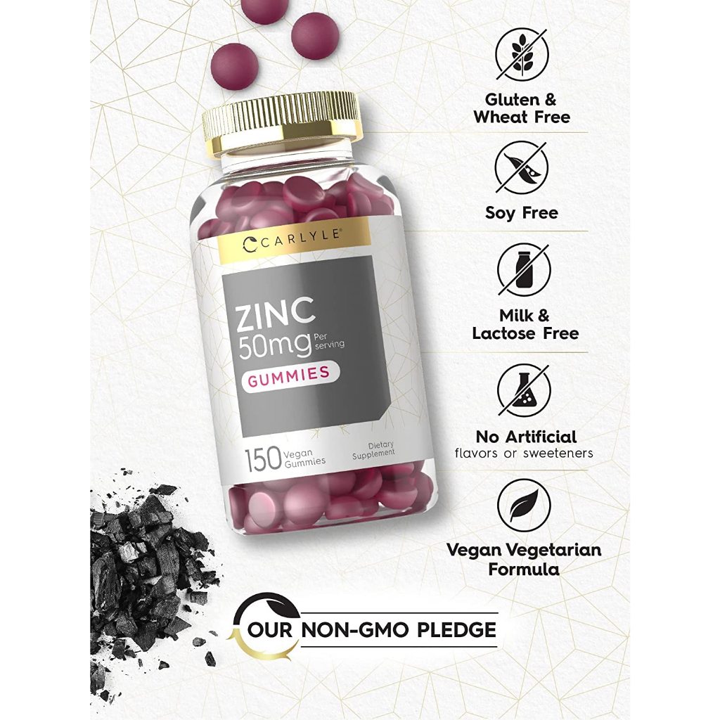 Kẹo dẻo Carlyle Zinc tăng cường miễn dịch hỗ trợ sức khoẻ tình dục và đẹp da 150 viên