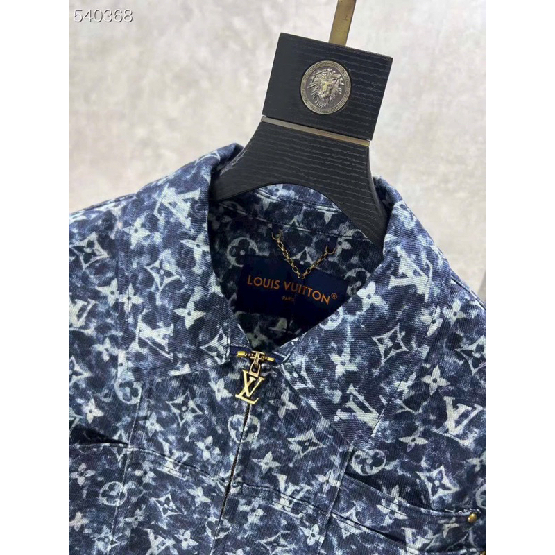 Áo bò nam Denim  jacket Luois vuitton newss màu xanh cực sang mẫu mới về đủ size tại An Store