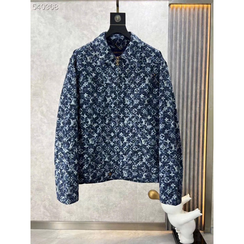 Áo bò nam Denim  jacket Luois vuitton newss màu xanh cực sang mẫu mới về đủ size tại An Store