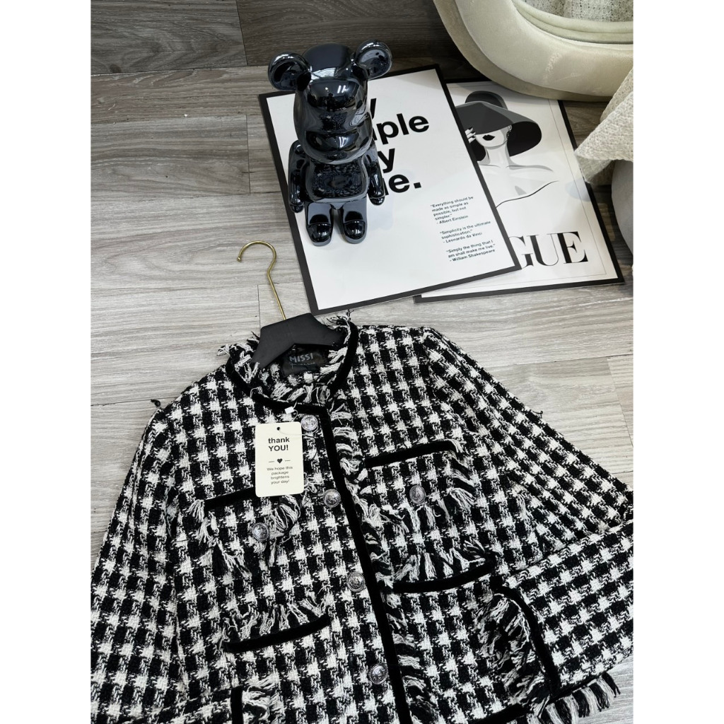 Áo dạ mới siêu hot bỏng tay sang chảnh dạ tua kẻ hot hitt MC788