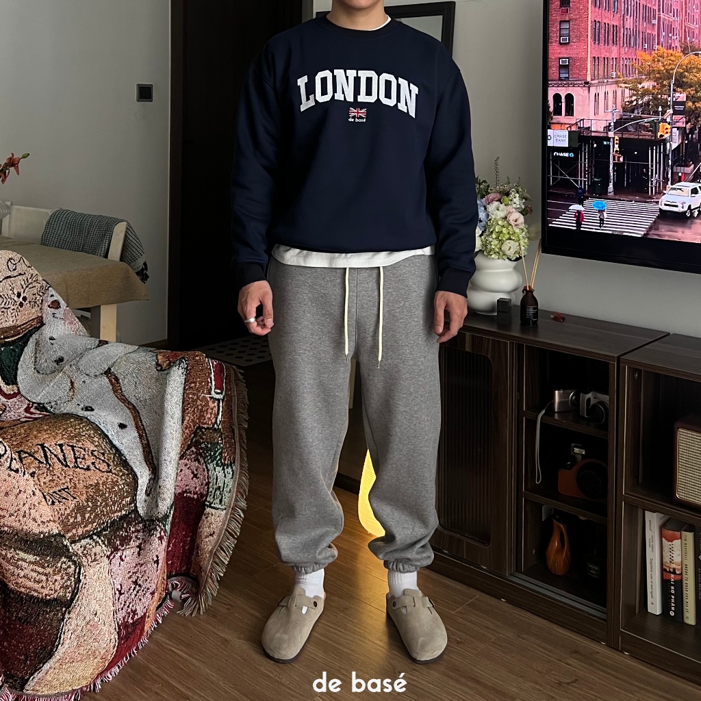 LONDON Sweater - Áo Nỉ Bông 360gsm - De Basé - Oversize