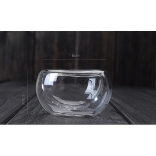 CHÉN TRÀ THỦY TINH 2 LỚP CÁCH NHIỆT