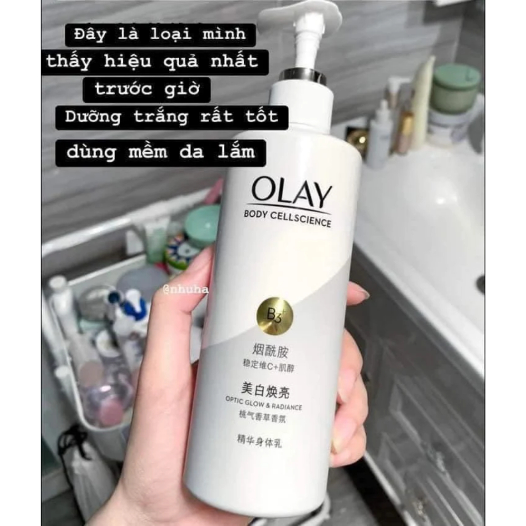 Kem Dưỡng Thể Olay Body Cellscience B3+Vitamin C Optic Glow 250ml - Beautyroom by Mei