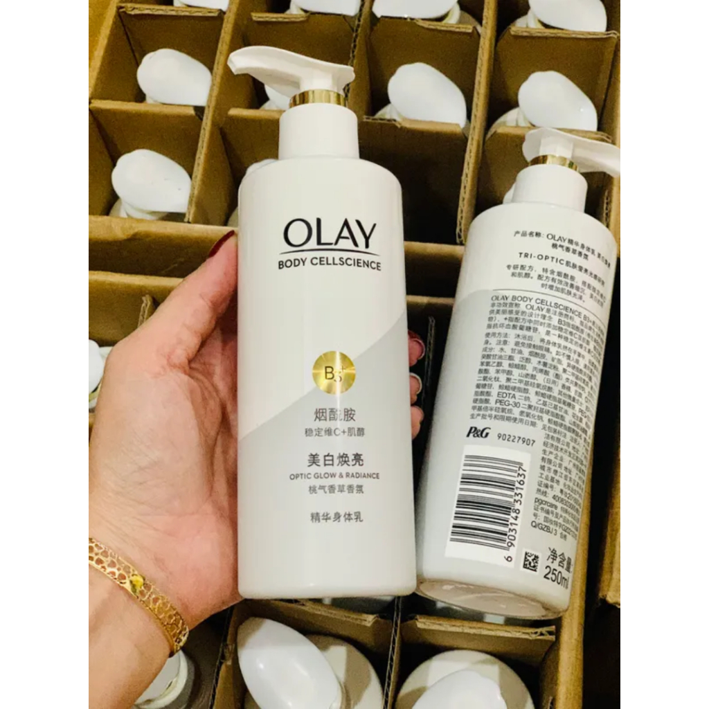 Kem Dưỡng Thể Olay Body Cellscience B3+Vitamin C Optic Glow 250ml - Beautyroom by Mei